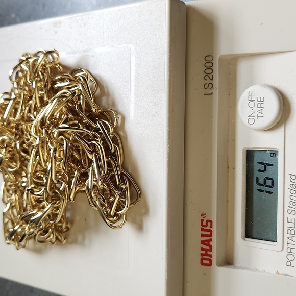 Alfani Necklace 19.75 in using Double & Single Links for illusion of 3 Links - Picture 5 of 7